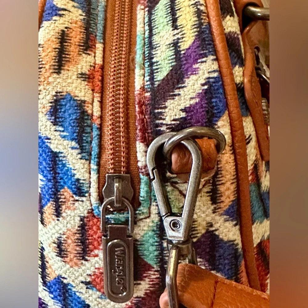 Wrangler Western Aztec Tapestry Satchel Crossbody Bag NWT Boho Rodeo - Picture 10 of 13